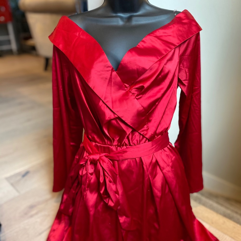 COPY - FashionNova Satin Red Dress